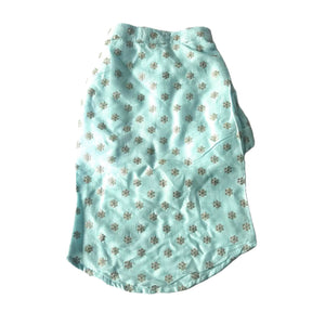 PASTEL BLUE GOLD BUTTI  KURTA + SILVER BLUE BONE RAKHI FOR DOGS AND CATS