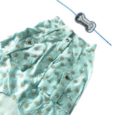 PASTEL BLUE GOLD BUTTI  KURTA + SILVER BLUE BONE RAKHI FOR DOGS AND CATS