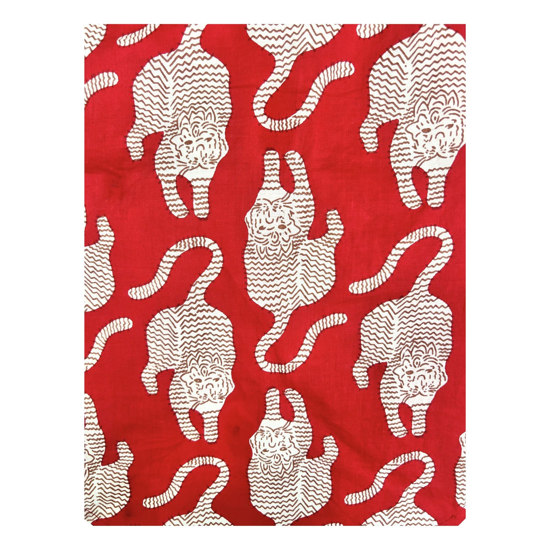 TIGER PRINT COTTON  KURTA + RED BONE RAKHI FOR DOGS AND CATS