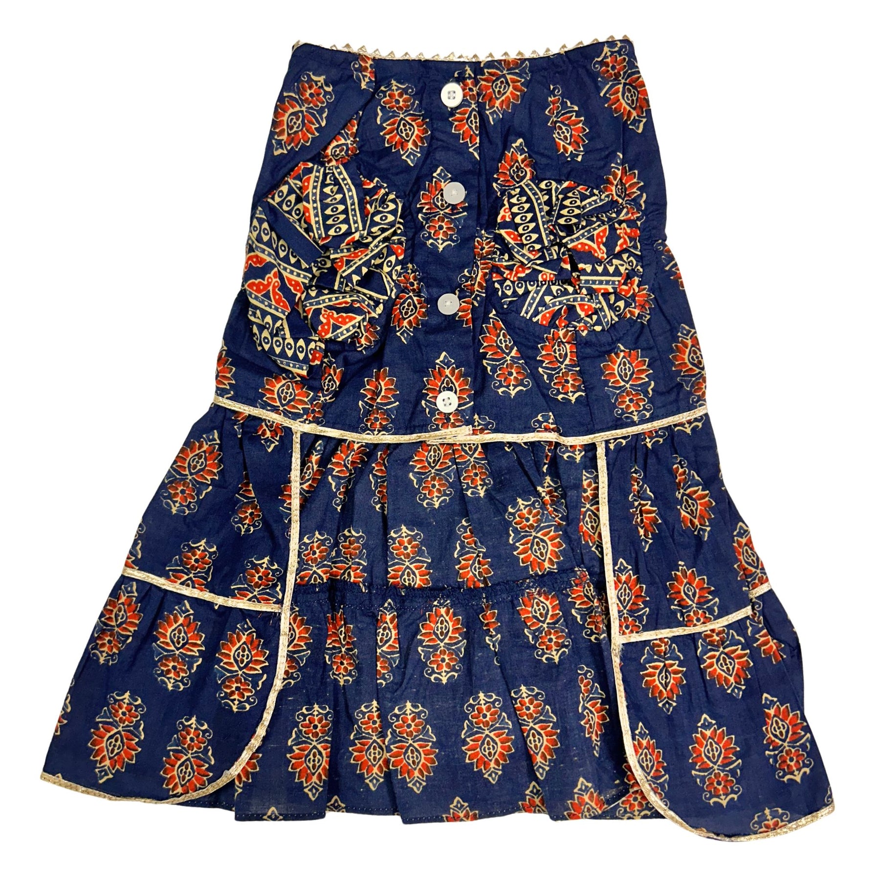 NEEL AJRAKH COTTON ANARKALI FOR DOGS AND CATS