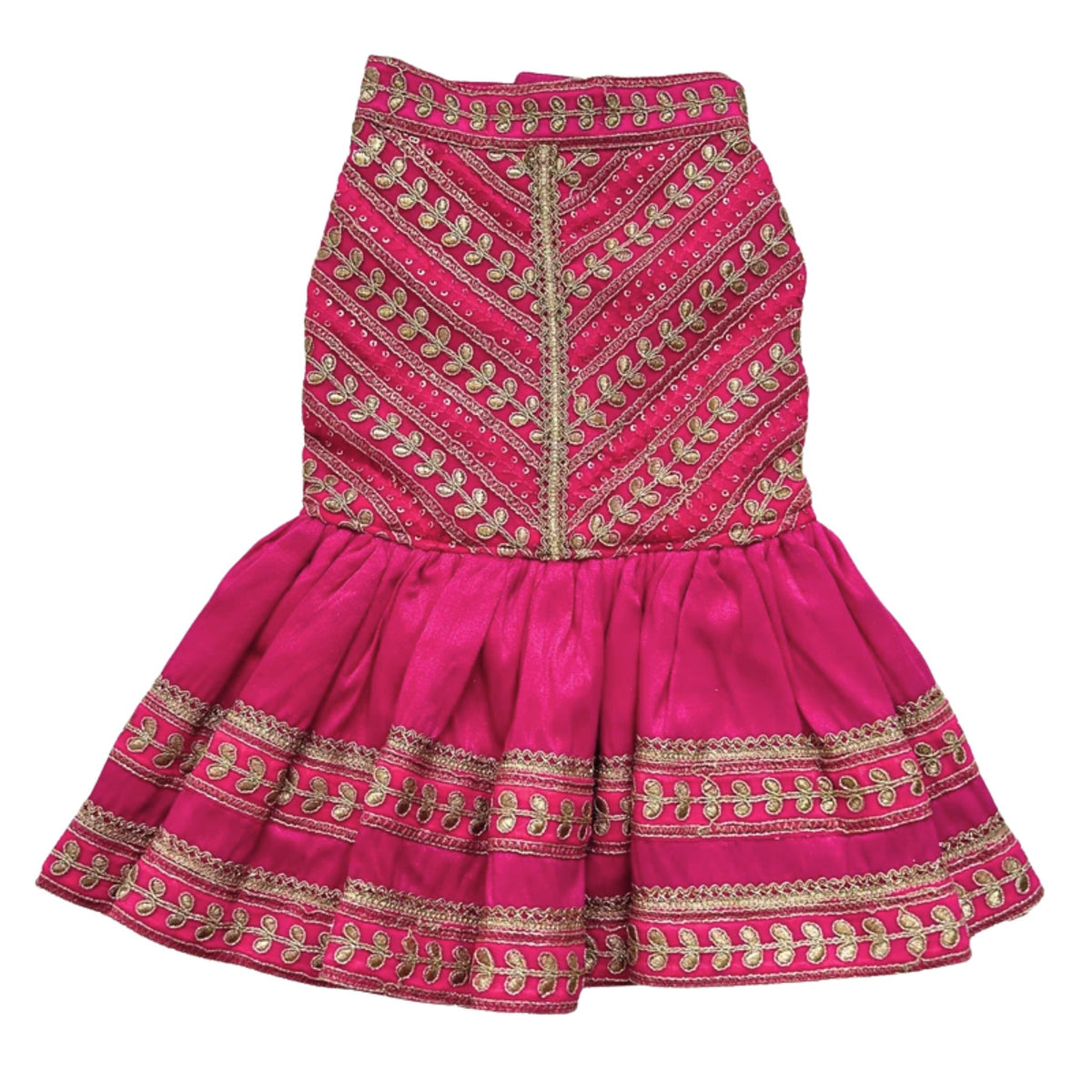 FUCHSIA LEAF ANARKALI + PINK PAW-SOME RAKHI FOR DOGS AND CATS