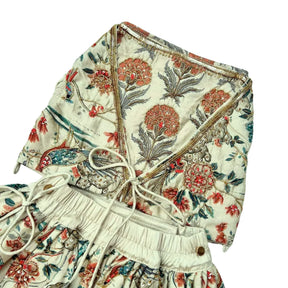 RUST PANKHUDI HAND EMBROIDERED LEHENGA FOR DOGS AND CATS