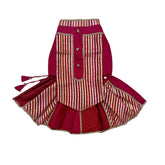 KHANAK CRIMSON RED LEHENGA FOR DOGS AND CATS