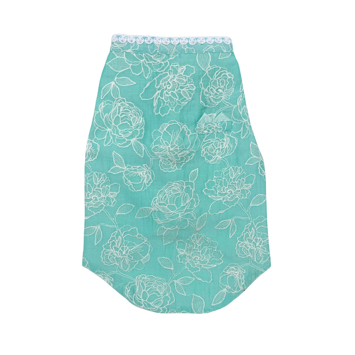 AQUA GREEN OFF-WHITE EMBROIDERY SHERWANI FOR DOGS AND CATS