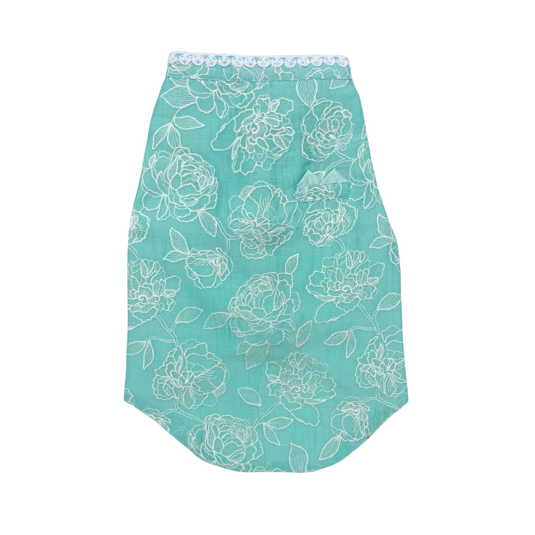 AQUA GREEN OFF-WHITE EMBROIDERY SHERWANI FOR DOGS AND CATS