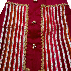 KHANAK CRIMSON RED LEHENGA FOR DOGS AND CATS