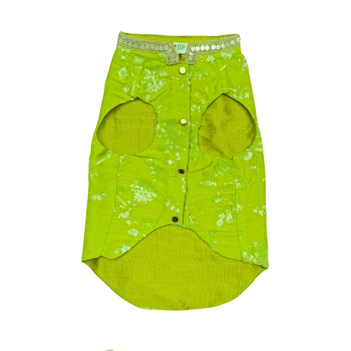 LIGHT GREEN SEQUINS SHERWANI+GREEN FETCH BALL RAKHI FOR DOGS AND CATS