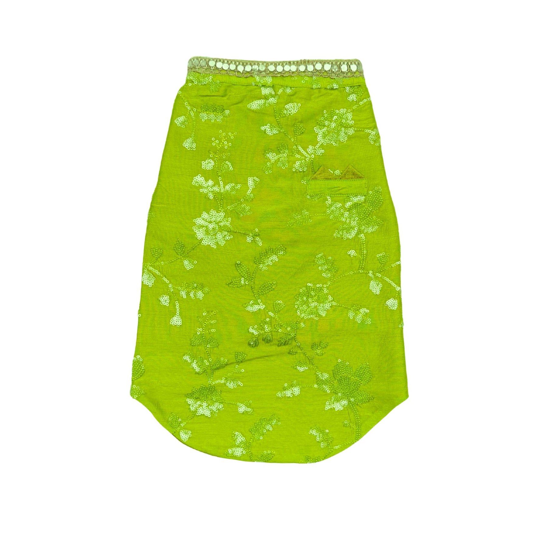 LIGHT GREEN SEQUINS SHERWANI+GREEN FETCH BALL RAKHI FOR DOGS AND CATS