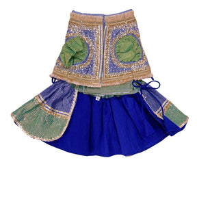 TISSUE COLOUR BLOCK BUTTERFLY HAND EMBROIDERED LEHENGA FOR DOGS AND CATS