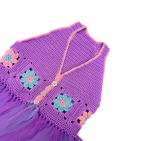 LAVENDER FLUFFY FAIRY CROCHET DRESS FOR DOGS AND CATS