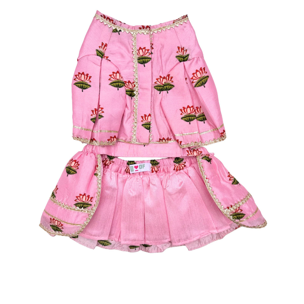 RAJKAMAL PINK LEHENGA FOR DOGS AND CATS