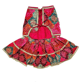 RANGREZ RANI VELVET LEHENGA FOR DOGS AND CATS