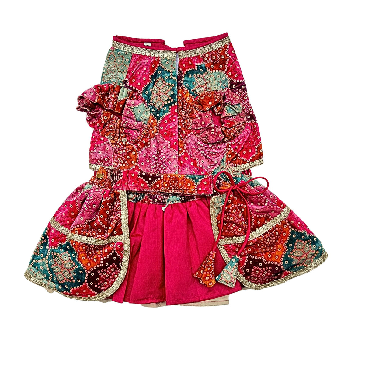 RANGREZ RANI VELVET LEHENGA FOR DOGS AND CATS