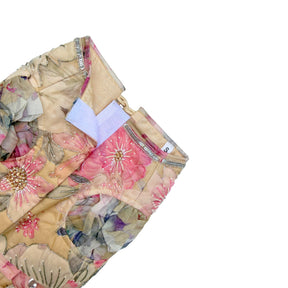 BEIGE GULNOOR PRINTED HAND EMBROIDERED LEHENGA FOR DOGS AND CATS