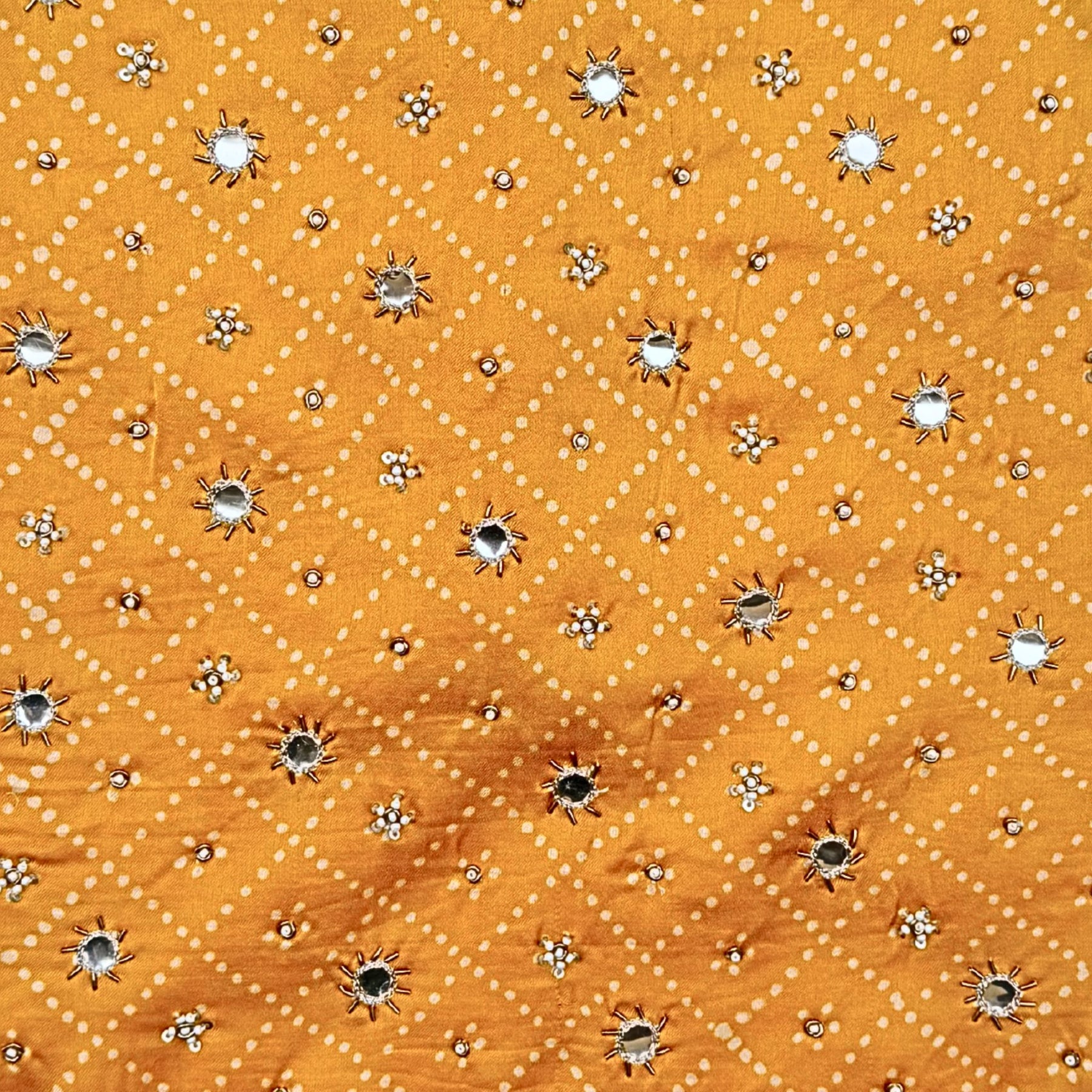 YELLOW BANDHANI PEARL HAND EMBROIDERED SHERWANI FOR DOGS AND CATS
