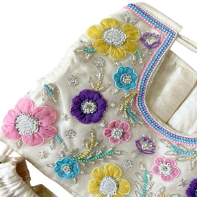 COLOURFUL BLOOM APPLIQUE HAND EMBROIDERED LEHENGA FOR DOGS AND CATS