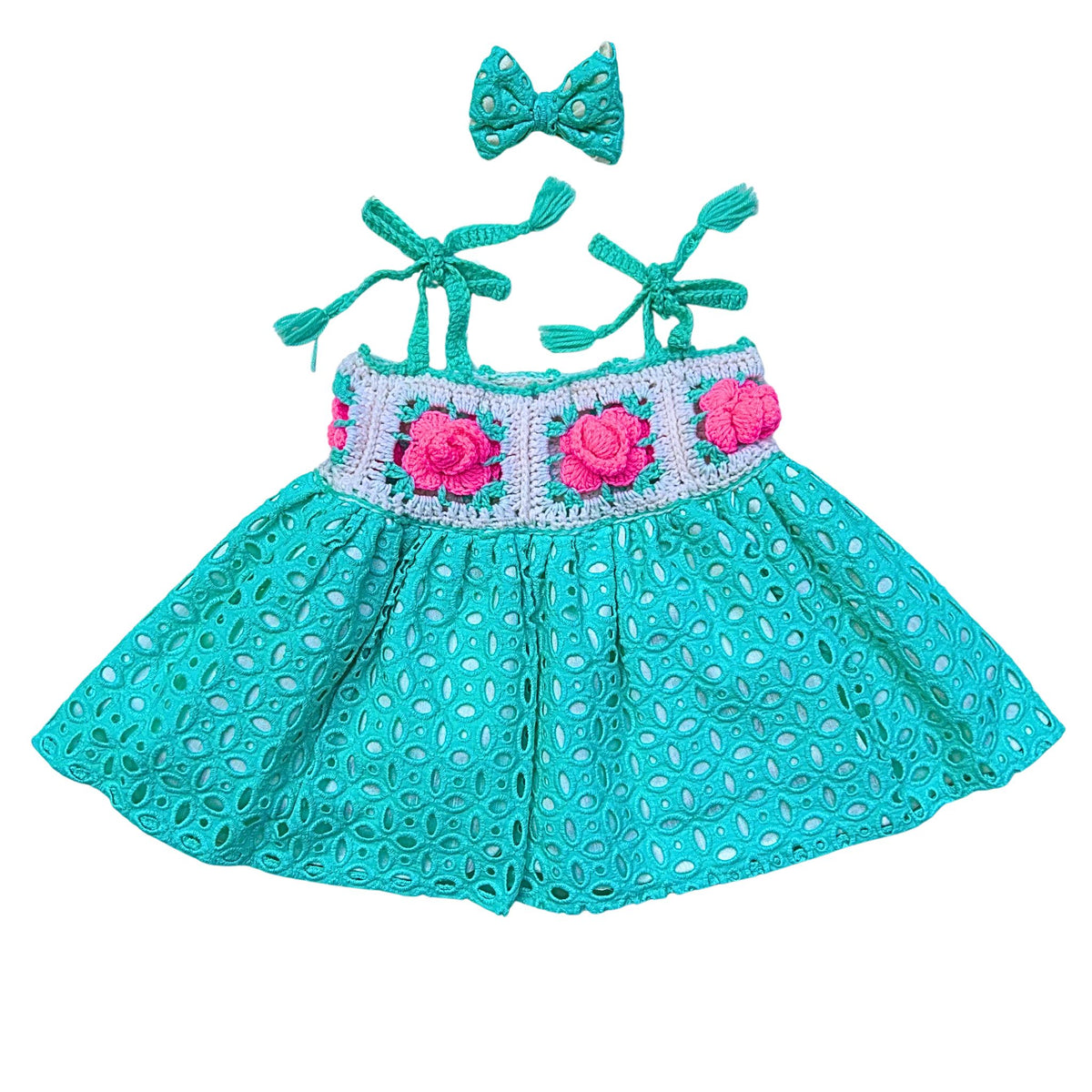 ROSE SCHIFFLI DRESS FOR DOGS AND CATS