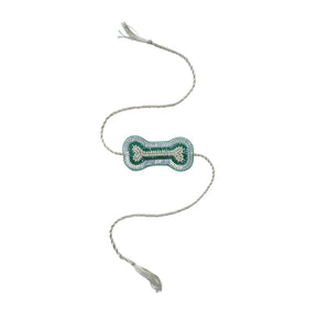 GREEN ANARKALI + AQUA PEARL BONE RAKHI FOR DOGS AND CATS