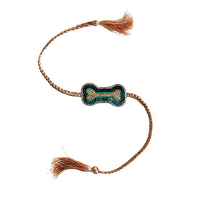 EMERALD GREEN BONE RAKHI FOR DOGS AND CATS