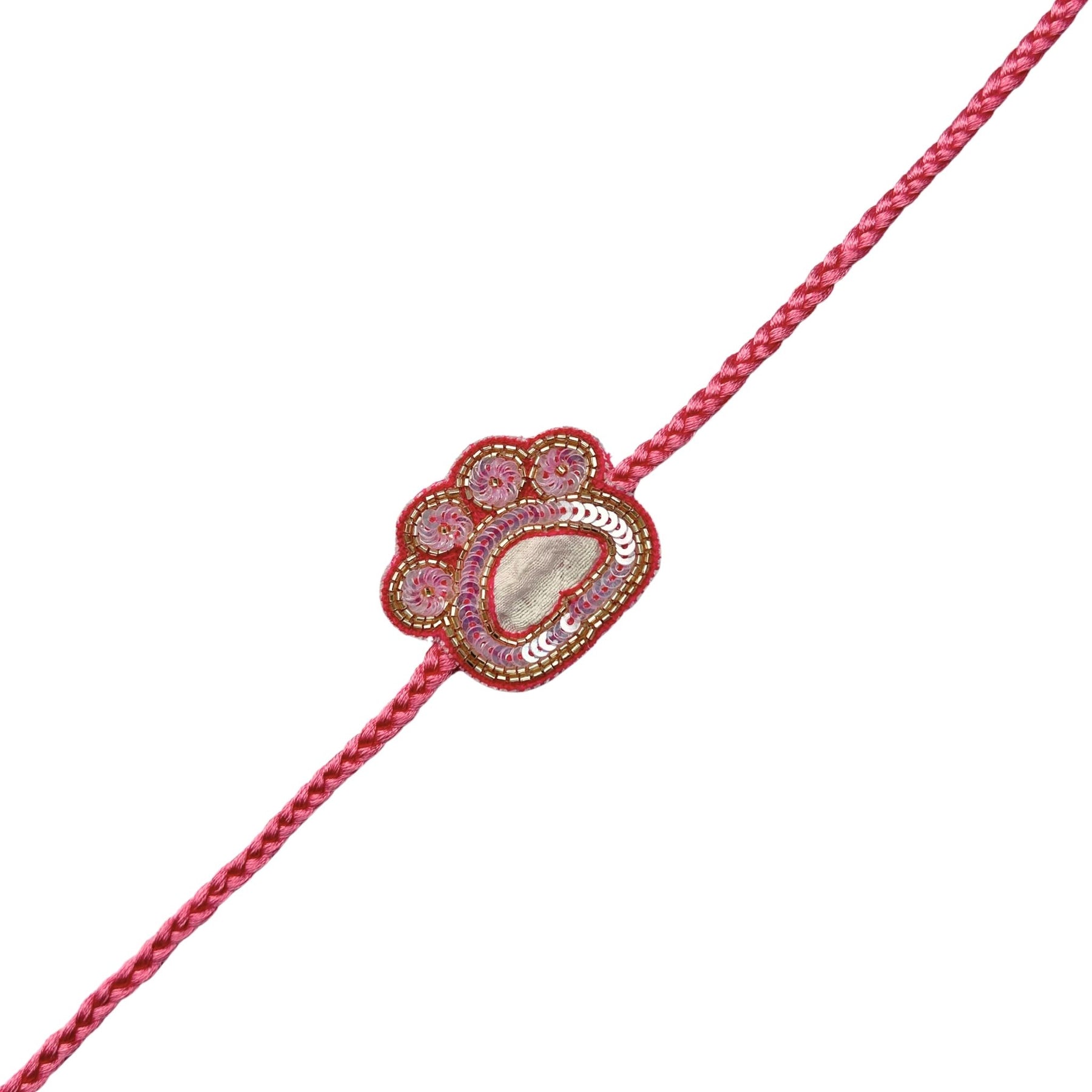 PINK LACE FLORAL KURTA + PAW-SOME RAKHI FOR DOGS AND CATS