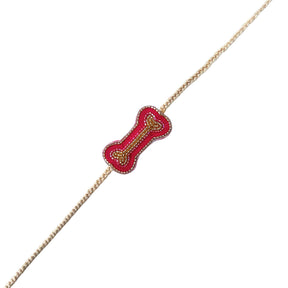 PINK BANDHANI COTTON KURTA + BONE RAKHI FOR DOGS AND CATS