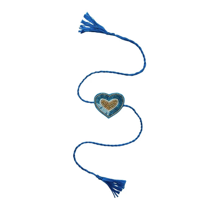 BLUE MIRROR DROP DOG KURTA+BLUE HEART RAKHI FOR DOGS AND CATS