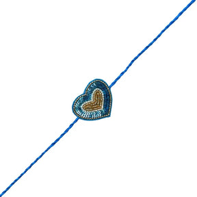 BLUE MIRROR DROP DOG KURTA+BLUE HEART RAKHI FOR DOGS AND CATS