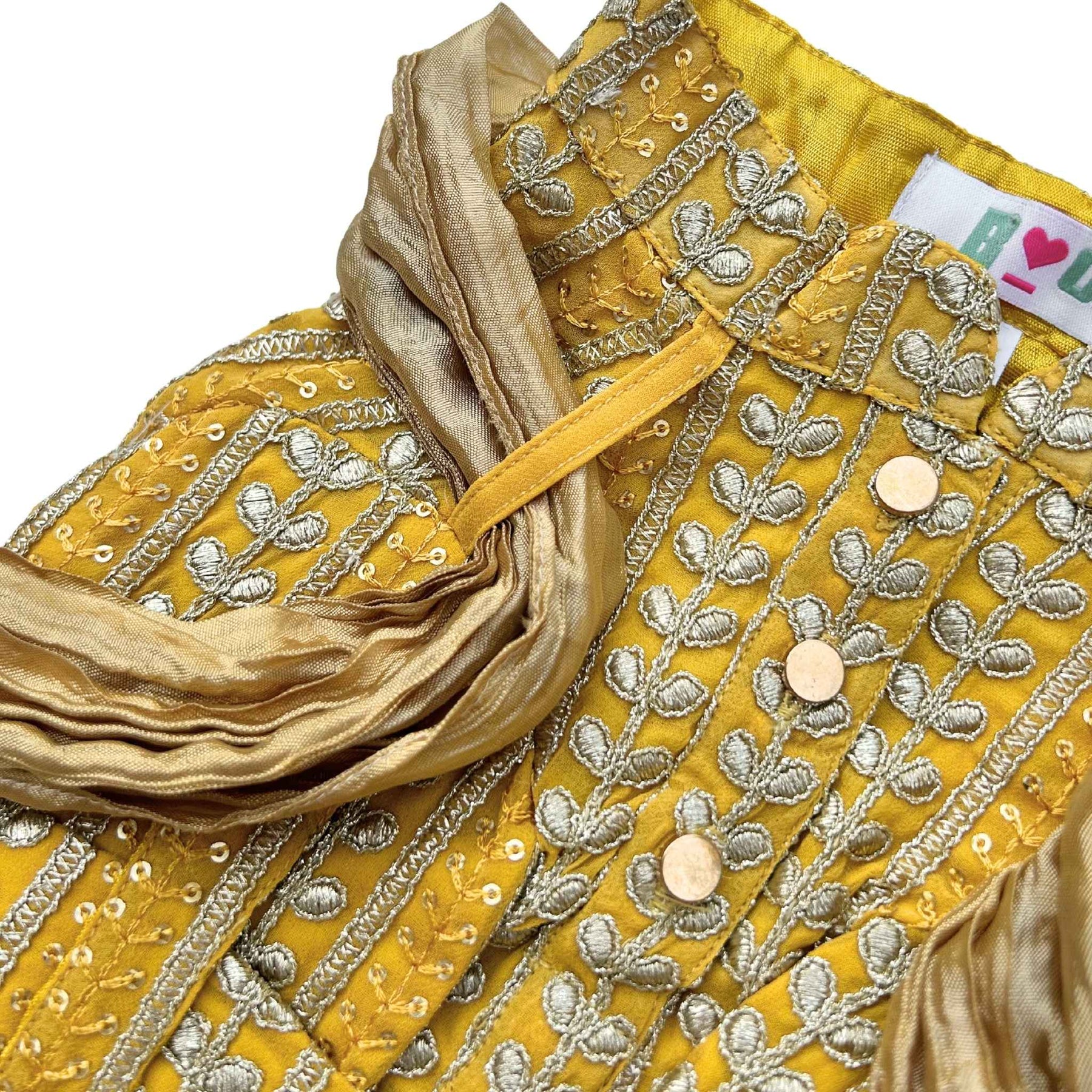 YELLOW LEAF DOG KURTA