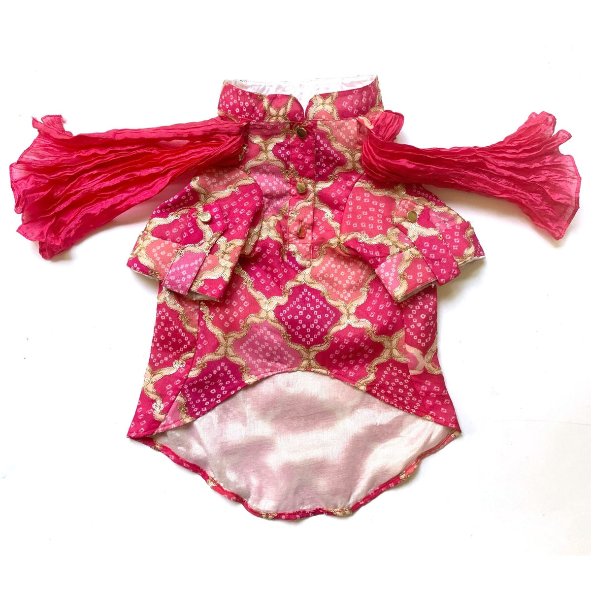 SHADES OF PINK KURTA + HEART RAKHI FOR DOGS AND CATS