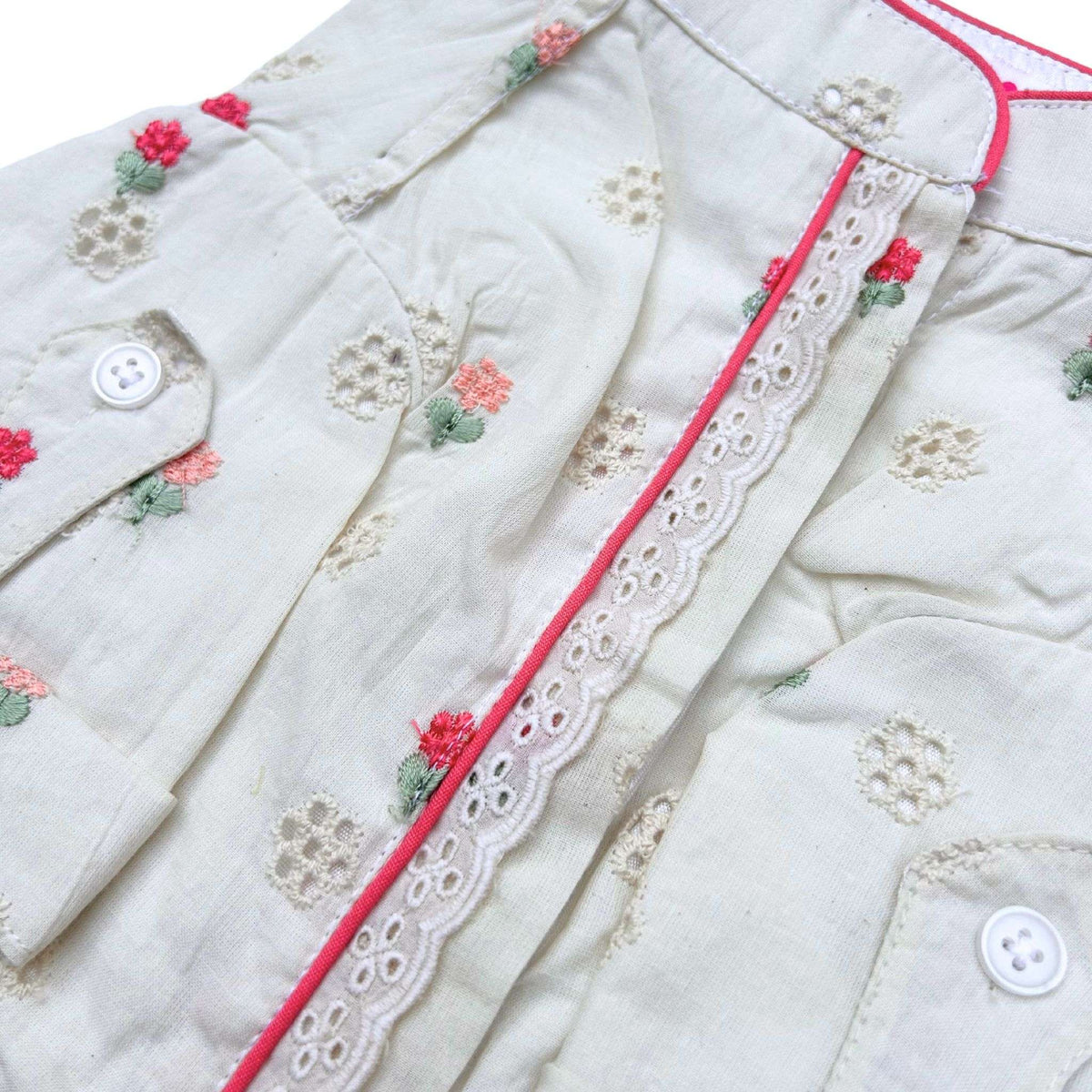 PINK LACE FLORAL EMBROIDERED KURTA FOR DOGS AND CATS