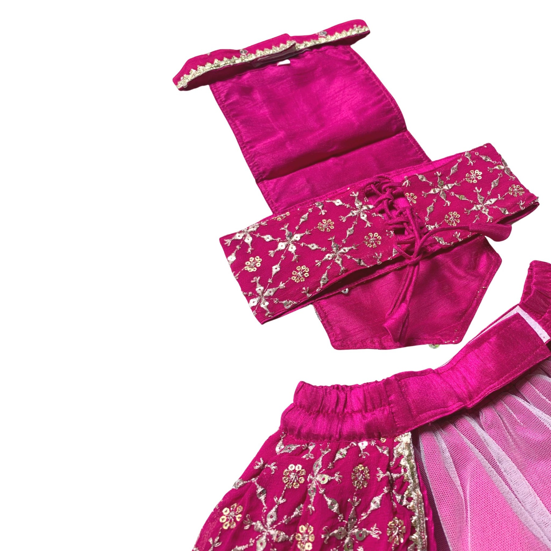 FESTIVE PINK DOG LEHENGA