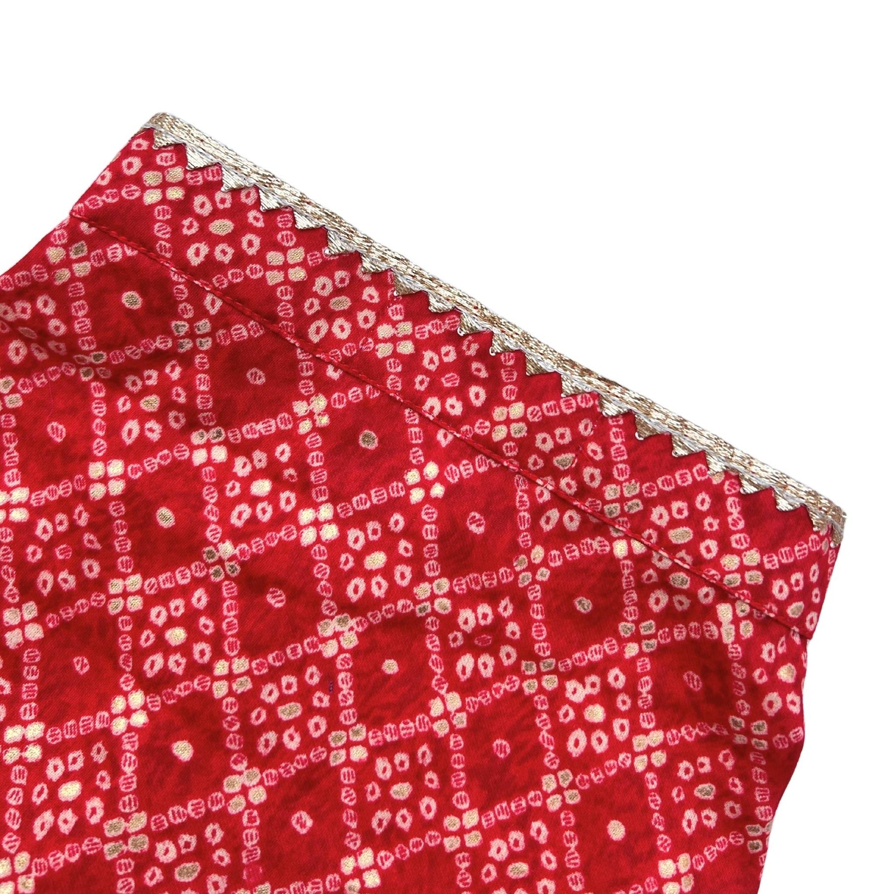 RED BANDHANI COTTON KURTA FOR DOGS AND CATS