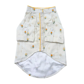 YELLOW LACE FLORAL KURTA + PAW-SOME RAKHI FOR DOGS AND CATS