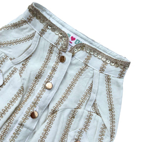 OFF-WHITE ZARI WORK DOG KURTA
