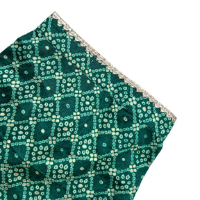 GREEN BANDHANI COTTON KURTA FOR DOGS AND CATS