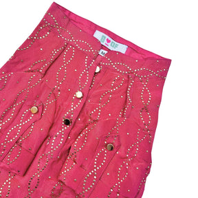 RUBY PINK MUKAISH WORK DOG KURTA