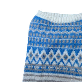 BLUE AZTEC PATTERN DOG SWEATER