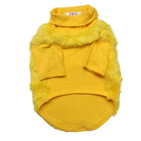 FAUX FUR DOG SWEATER