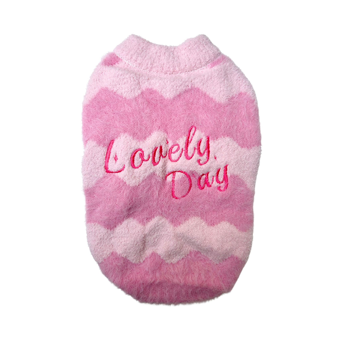 PINK CHEVRON LOVELY DAY DOG SWEATER