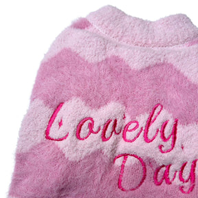 PINK CHEVRON LOVELY DAY DOG SWEATER