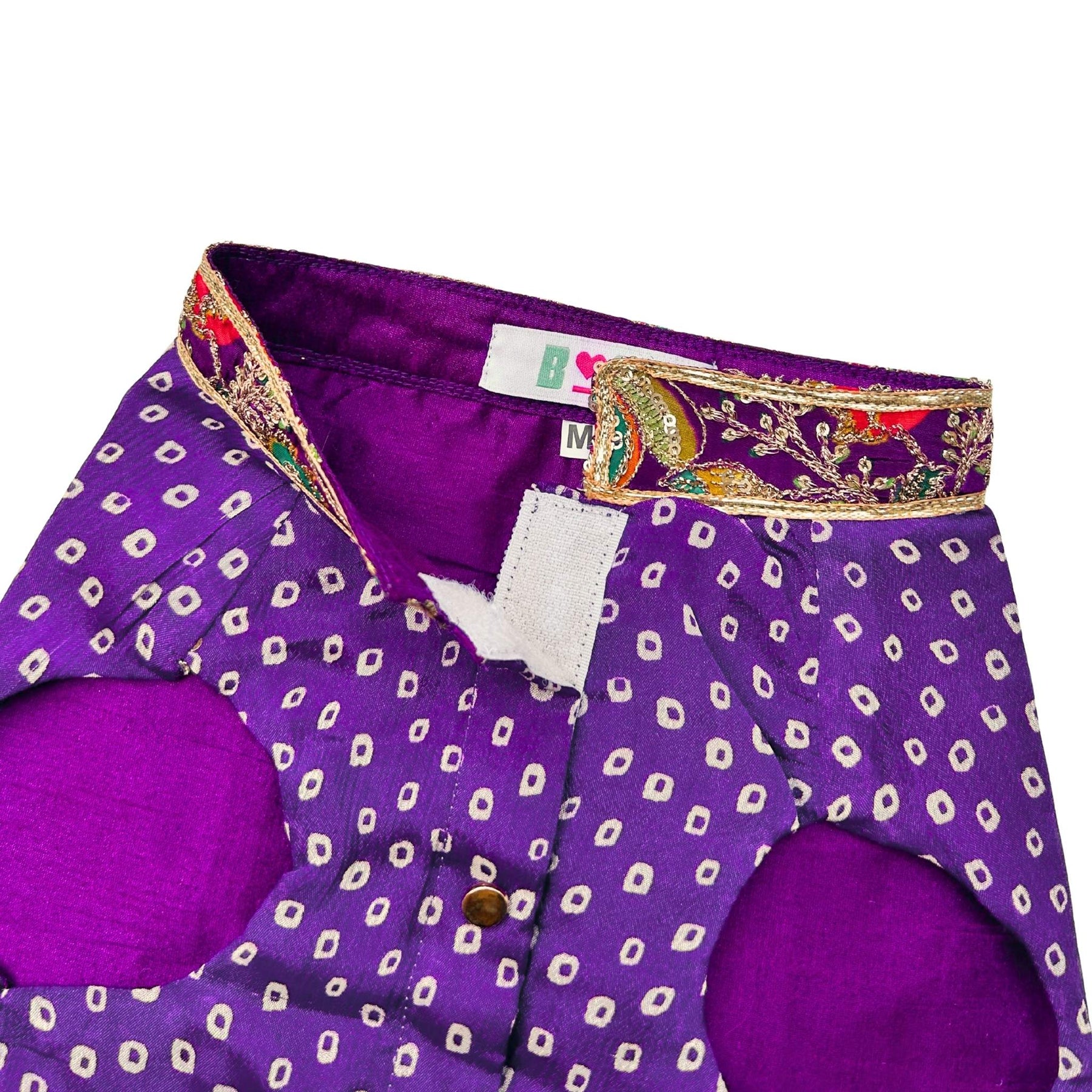 PURPLE BANDHANI SHERWANI FOR DOGS AND CATS