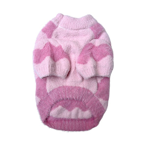 PINK CHEVRON LOVELY DAY DOG SWEATER