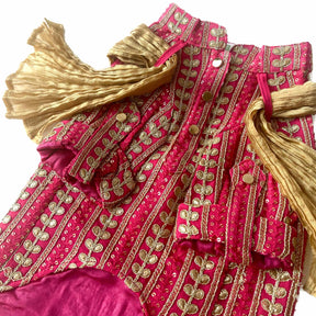 FUCHSIA LEAF DOG KURTA
