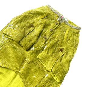 LIGHT GREEN SEQUINS DOG KURTA