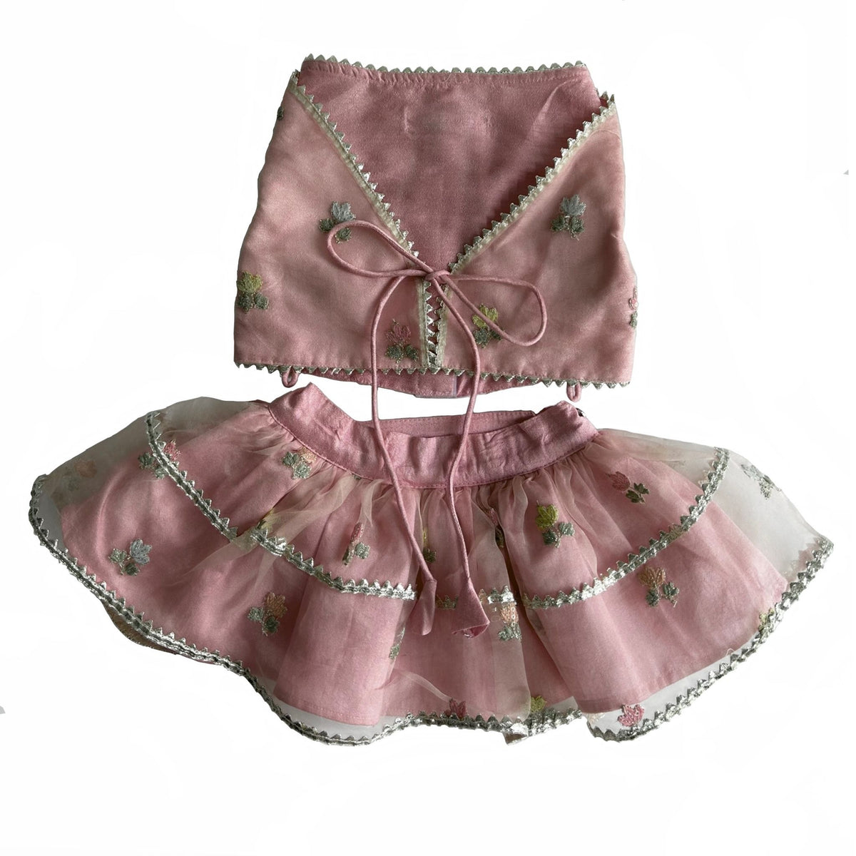 DAINTY FLORAL DUSKY PINK DOG LEHENGA