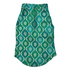 GREEN TWO TONE KURTA + BONE RAKHI FOR DOGS AND CATS