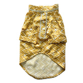 YELLOW CHEVRON MIRROR DOG KURTA