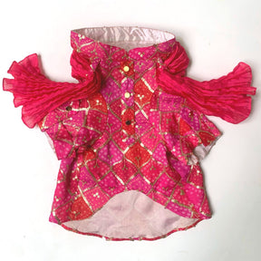 PINK DIAMOND DOG KURTA + PINK BHAI RAKHI FOR DOGS AND CATS