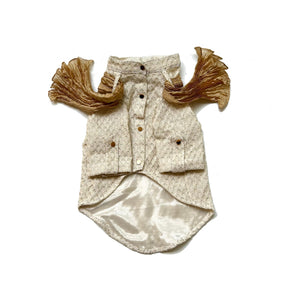 OFFWHITE EMBROIDERED DOG KURTA