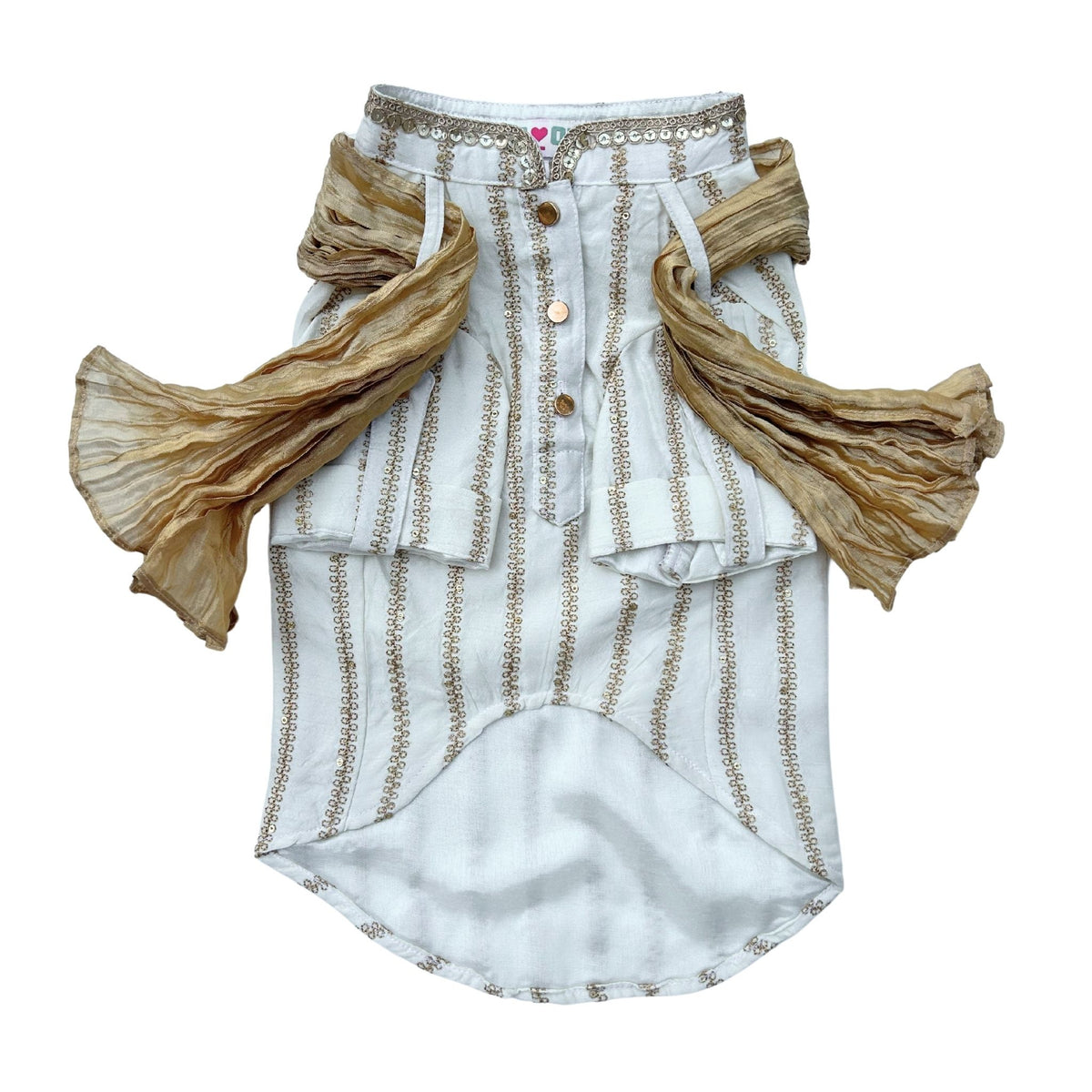 OFF-WHITE ZARI WORK DOG KURTA